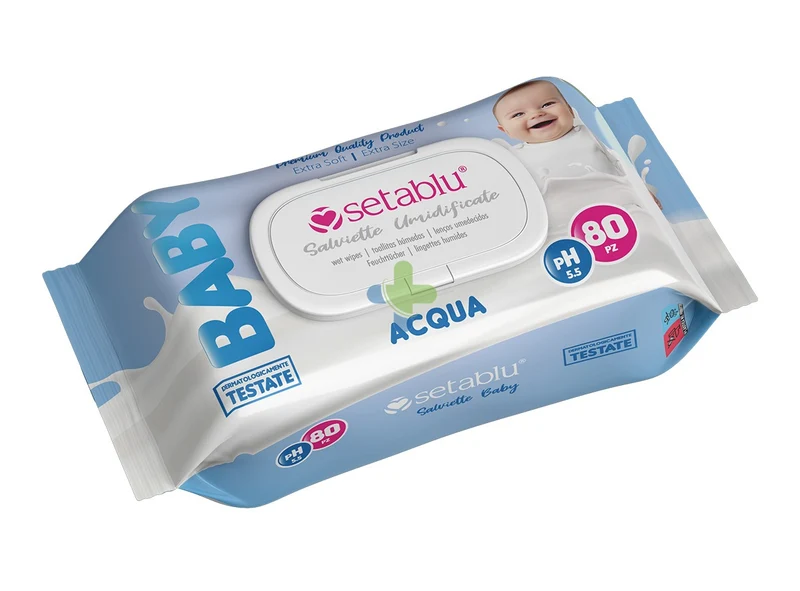 Seta Blu Salviettine Acqua per Bambini x80