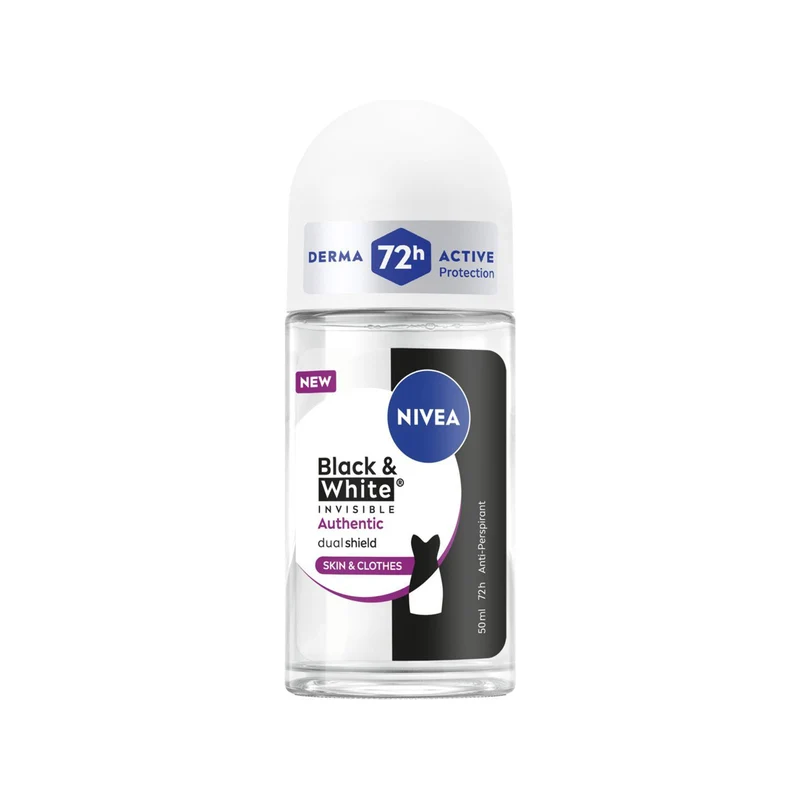 Nivea Deo Roll-On Black e White Invisible Authentic 50 ml