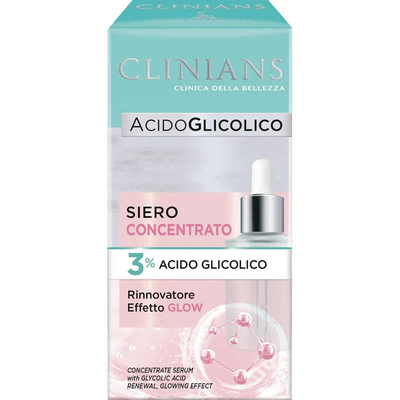 Clinians Acido Glicolico Siero Concentrato Viso Rinnovatore Glow 30 Ml