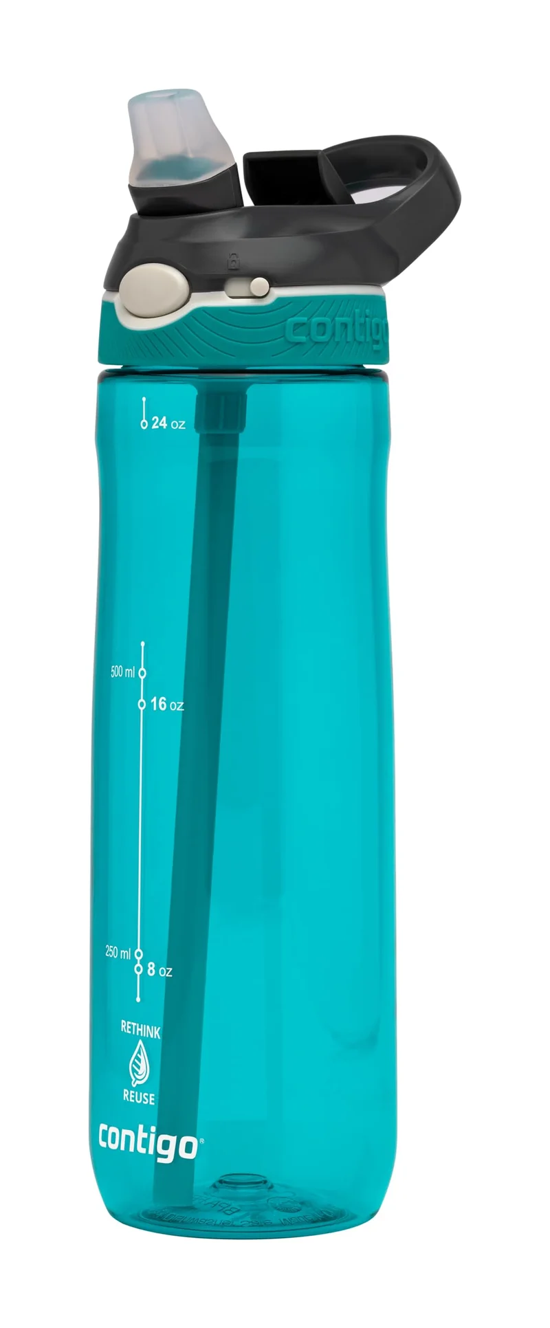 Contigo Ashland Autospout Bottiglia acqua con cannuccia, 720 ml senza BPA, Borraccia sportiva a prova di perdite, Ottima per la scuola, la palestra, la bicicletta