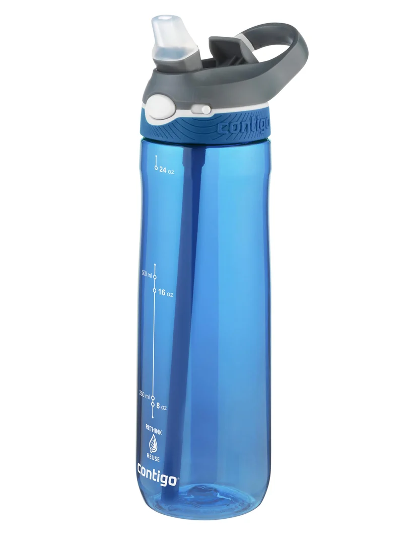 Contigo Ashland Autospout Bottiglia acqua con cannuccia, 720 ml senza BPA, Borraccia sportiva a prova di perdite, Ottima per la scuola, la palestra, la bicicletta