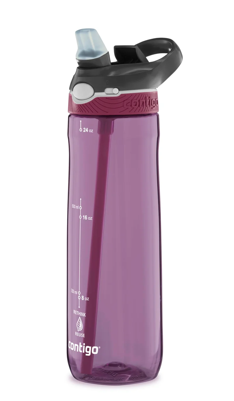 Contigo Ashland Autospout Bottiglia acqua con cannuccia, 720 ml senza BPA, Borraccia sportiva a prova di perdite, Ottima per la scuola, la palestra, la bicicletta