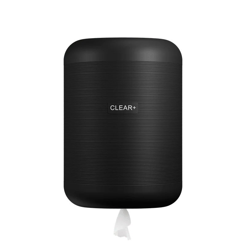 Dispenser di asciugamani a estrazione centrale CWS Clear+ EcoBlack | 1 pezzo