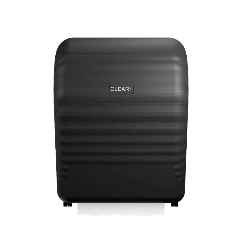 Dispenser per rotoli di asciugamani CWS Clear+ EcoBlack | 1 pezzo