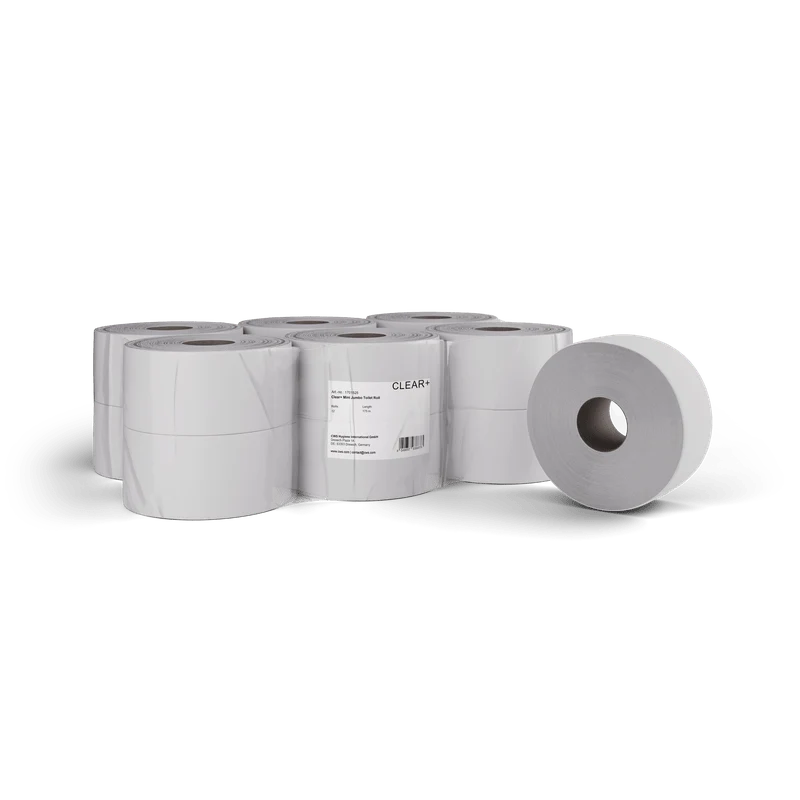 Rotoli midi di carta igienica CWS Clear+ 2 veli 175 m | Confezione (12 rotoli)