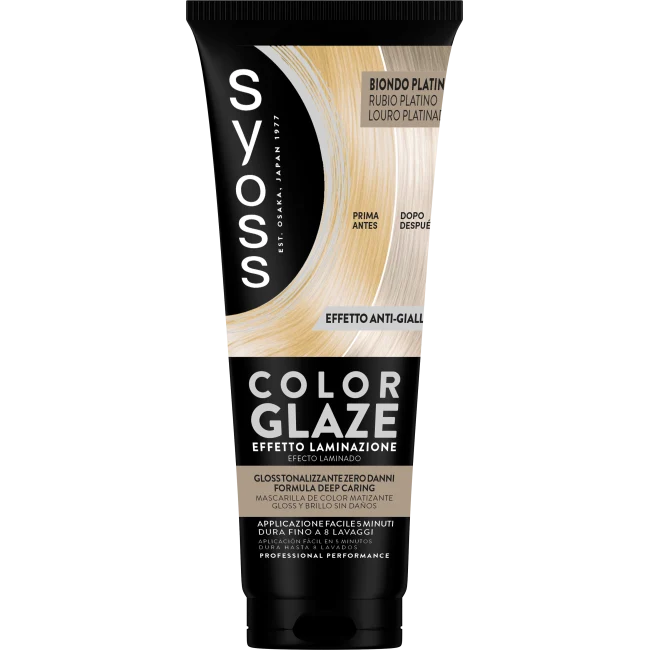 Syoss Color Glaze Tubo 130 Ml Biondo Platino