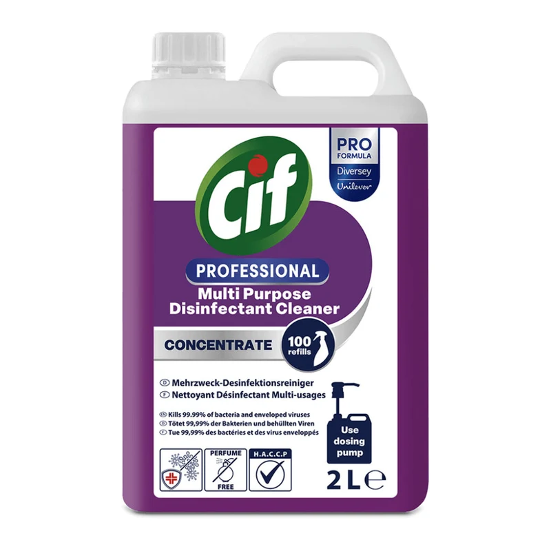 Cif Detergente Disinfettante Multiuso Concentrato Professionale | Tanica (2 l)