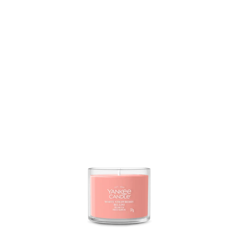 Yan Mini Filled Votive White Strawberry Bellini