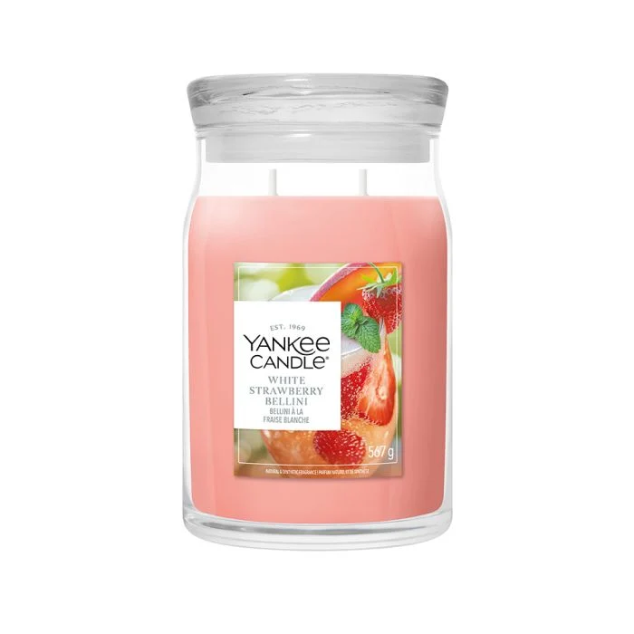 Yan Signature Lrg Jar White Strawberry Bellini