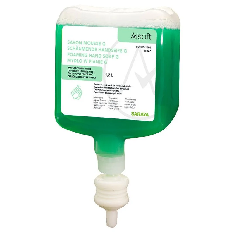 Sapone in schiuma Saraya Alsoft G mela verde