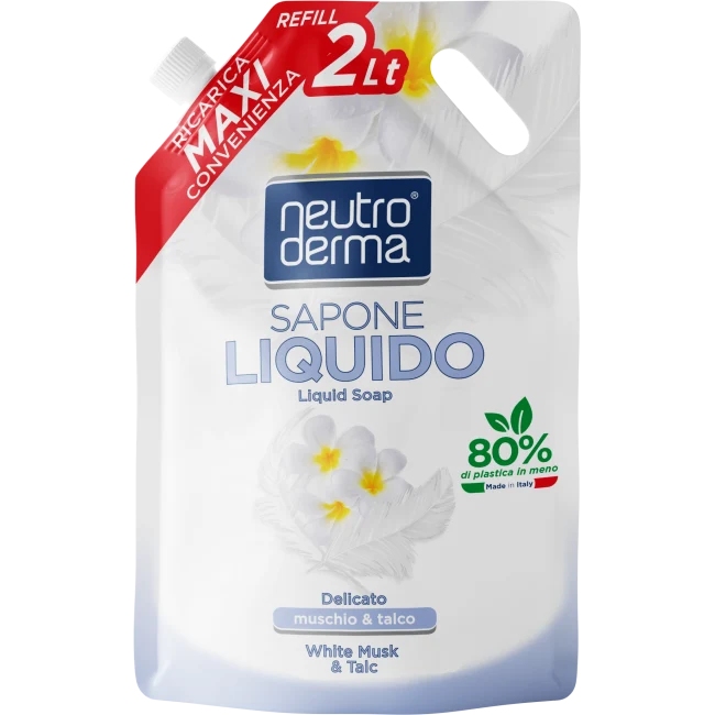Neutroderma Sapone Liquido Ricarica 2000 Ml Muschio e Talco