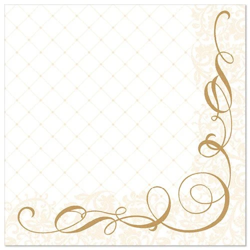 PAPSTAR 50 tovaglioli "Royal Collection" 1/4 Fold 40 x 40 cm oro