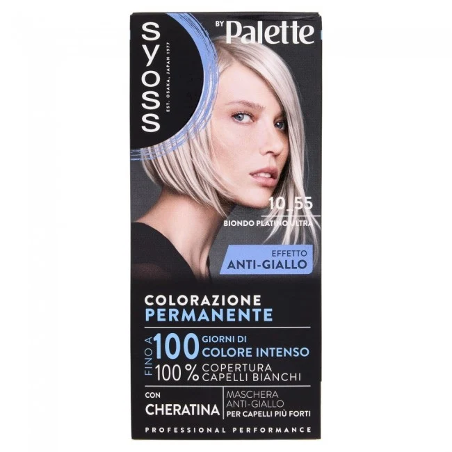 Syoss By Palette Colorazione Permanente Con Cheratina 10.55 Biondo Platino