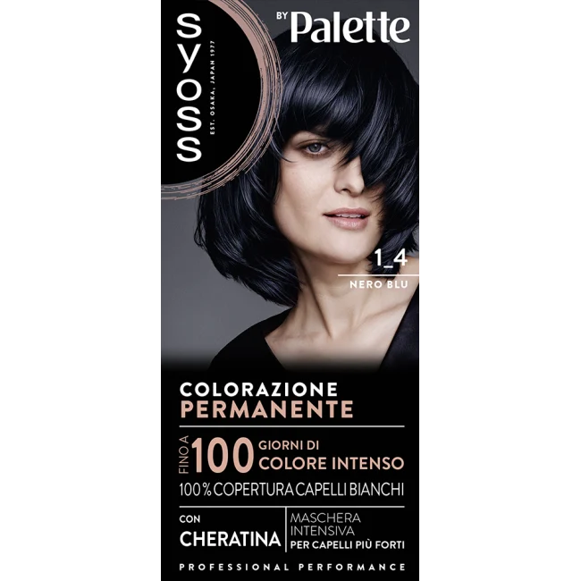 Syoss By Palette Colorazione Permanente Con Cheratina 1.4 Nero Blu