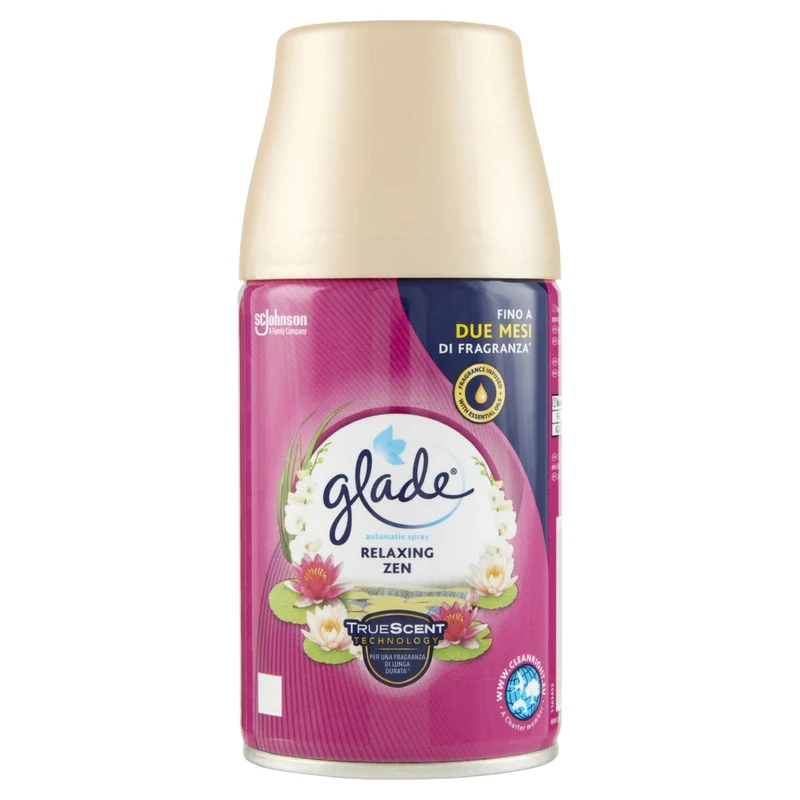 Glade Automatic Spray Ricarica, Profumatore per Ambienti, Fragranza Relaxing Zen 269ml