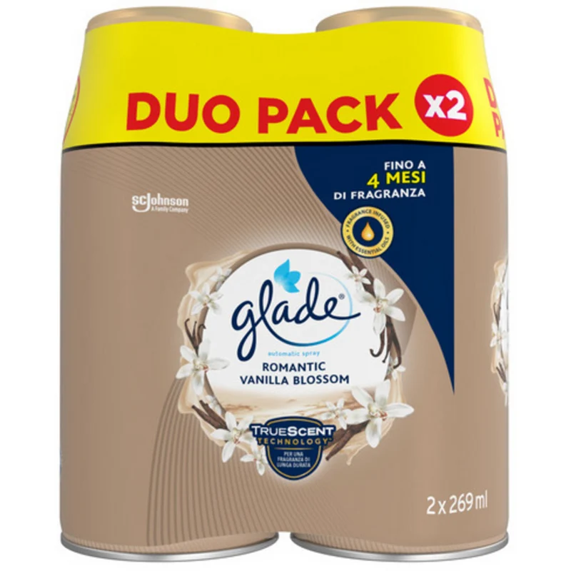Glade - Ricarica Automatica Spray Vanilla Blossom - 2 Pezzi da 269 ml