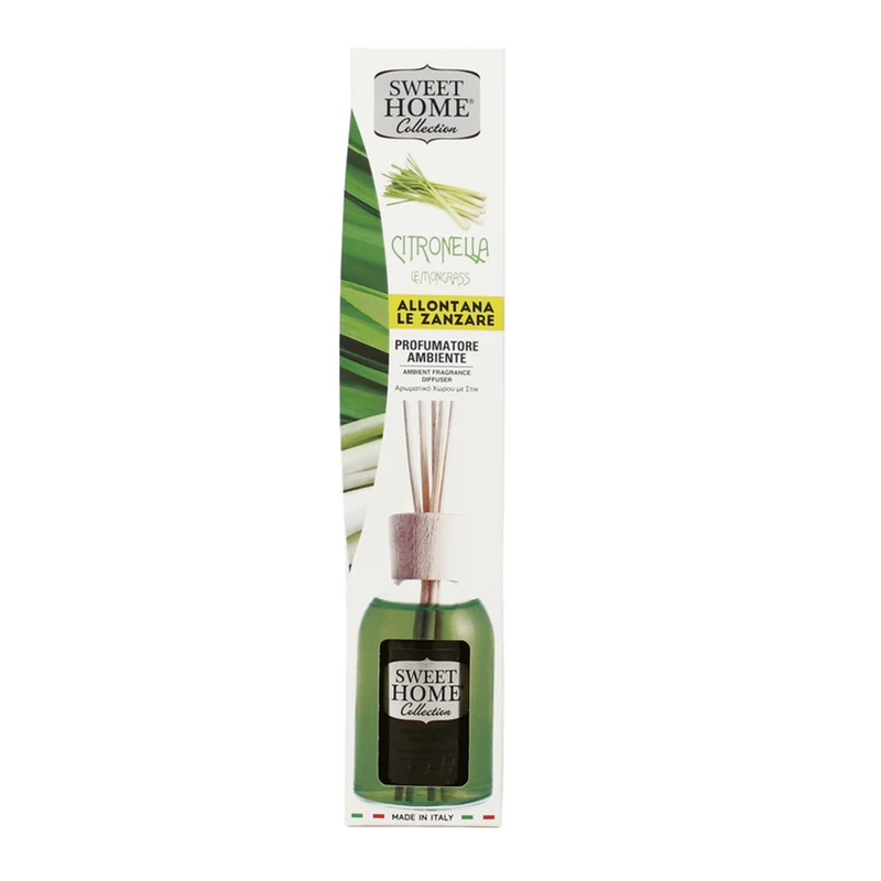 Sweet Home - Profumatore Ambiente Citronella Con Bastoncini - 100 ml