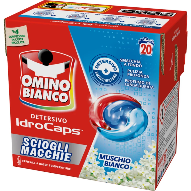 Omino Bianco - Detersivo Idrocaps Sciogli Macchie - 20 Caps
