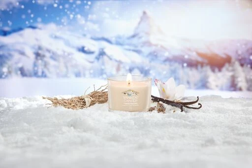 Yankee Candle - Candela votiva in vetro Vanilla Flurries