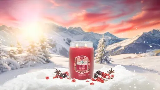 Yankee Candle - Giara grande Signature Santa on Skis