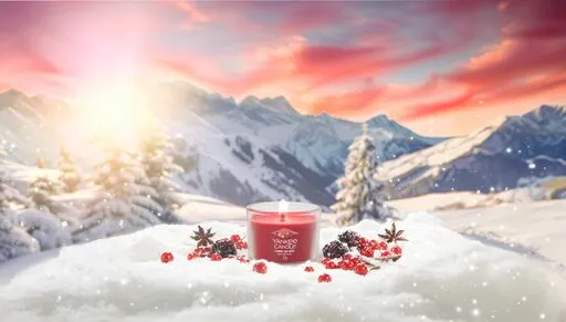 Yankee Candle - Candela votiva in vetro Santa on Skis