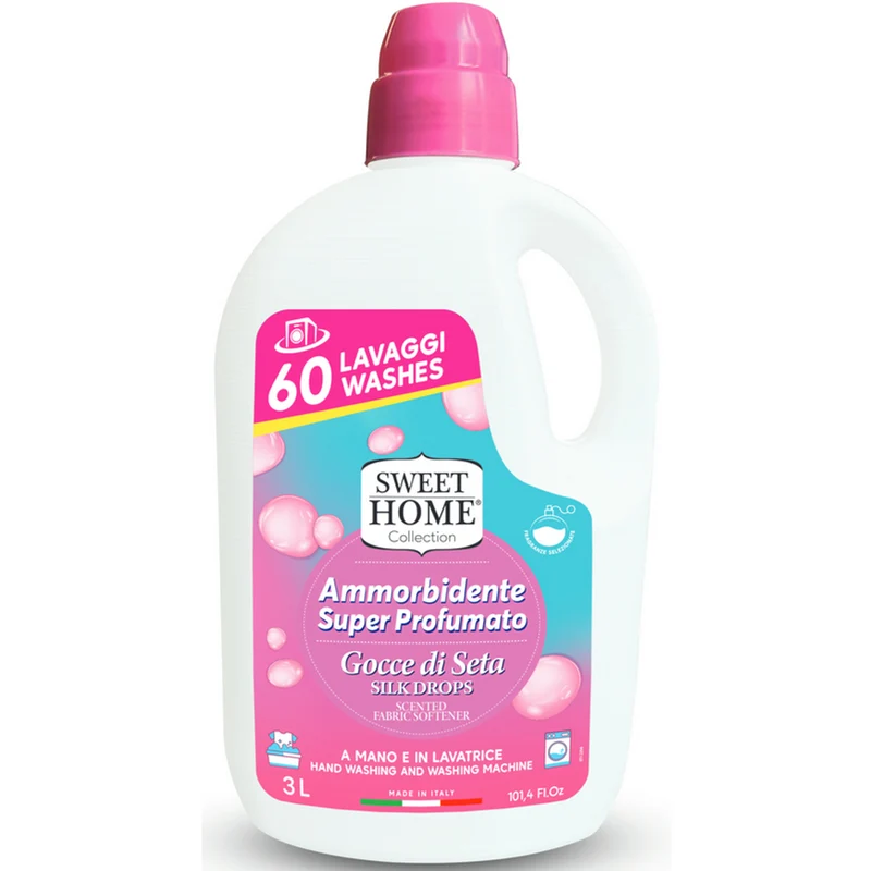 Sweet Home - Ammorbidente Super Profumato Gocce di Seta - 60 Lavaggi (3 Litri)