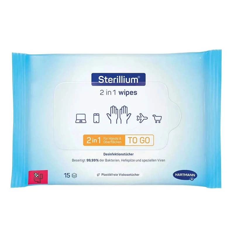 Hartmann Sterillium 2in1: salviettine disinfettanti, 15 salviettine | Confezione (1 pezzo)