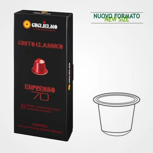 Caffè Guglielmo capsule Nespresso * compatibile Rosso 70 10 cps
