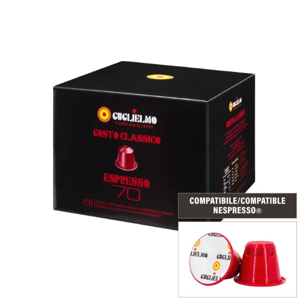 Caffè Guglielmo capsule Nespresso * compatibile Rosso 70 150 cps