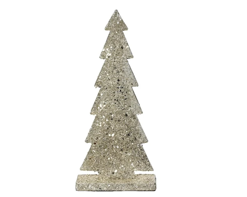 Kaemingk Albero Natalizio Ferro Glitter 37 Cm Argento
