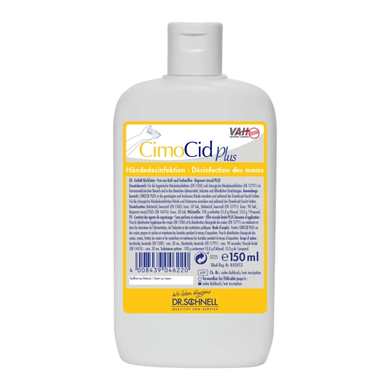 CIMOCID PLUS disinfezione delle mani | Bottiglia (150 ml)
