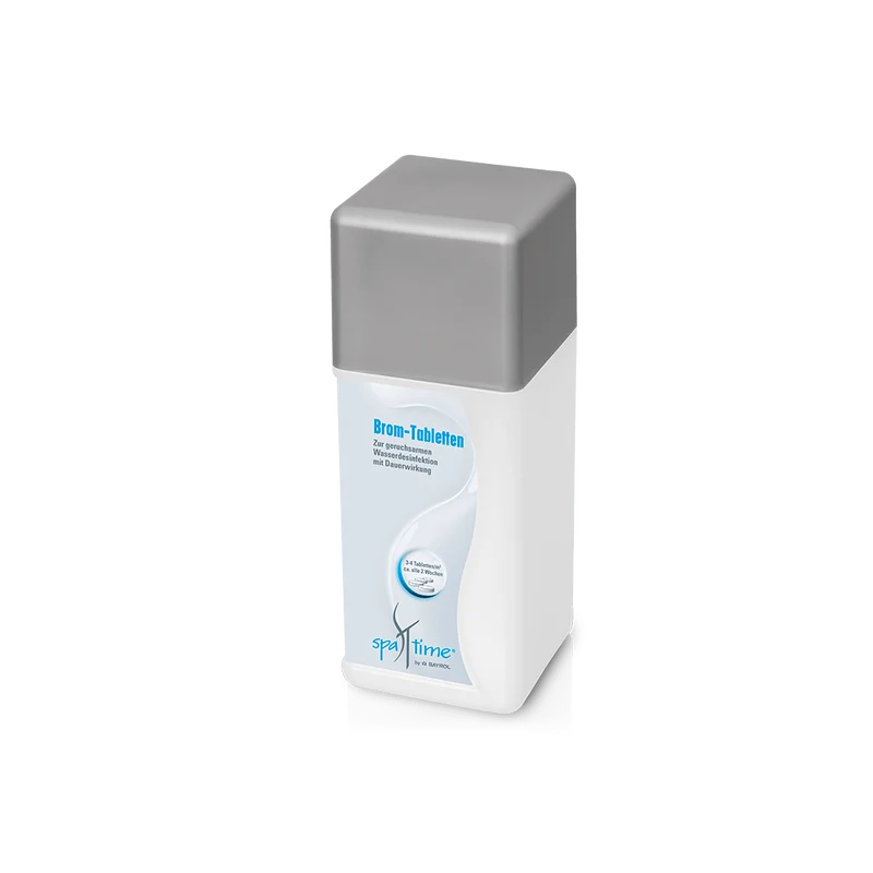 BAYROL SpaTime Compresse di bromo 0,8 kg disinfezione dell'acqua inodore con effetto prolungato | Bottiglia (800 g)