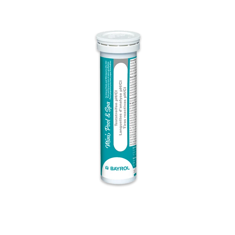 BAYROL Mini Pool & Spa Strisce reattive pH/Cl controlla i parametri dell'acqua in modo rapido e semplice | Confezione (25 strisce)