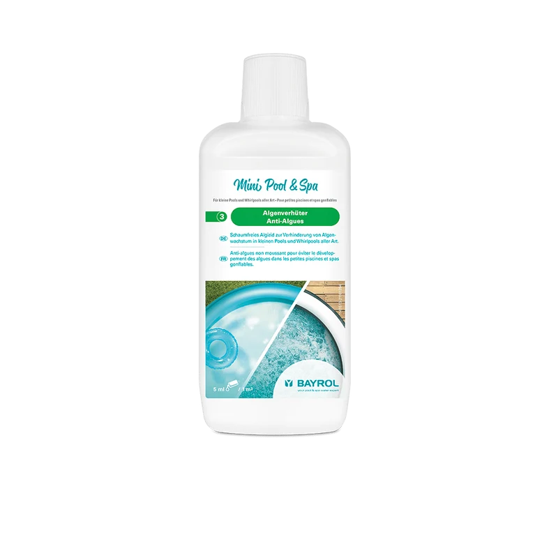 BAYROL Mini Pool & Spa Algenverhüter 1 L Algicida per prevenire la crescita delle alghe | Bottiglia (1 l)