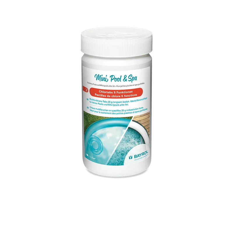 BAYROL Mini Pool & Spa Chlortabs 5 funzioni 1 kg per la prevenzione delle alghe | Confezione (1 kg)