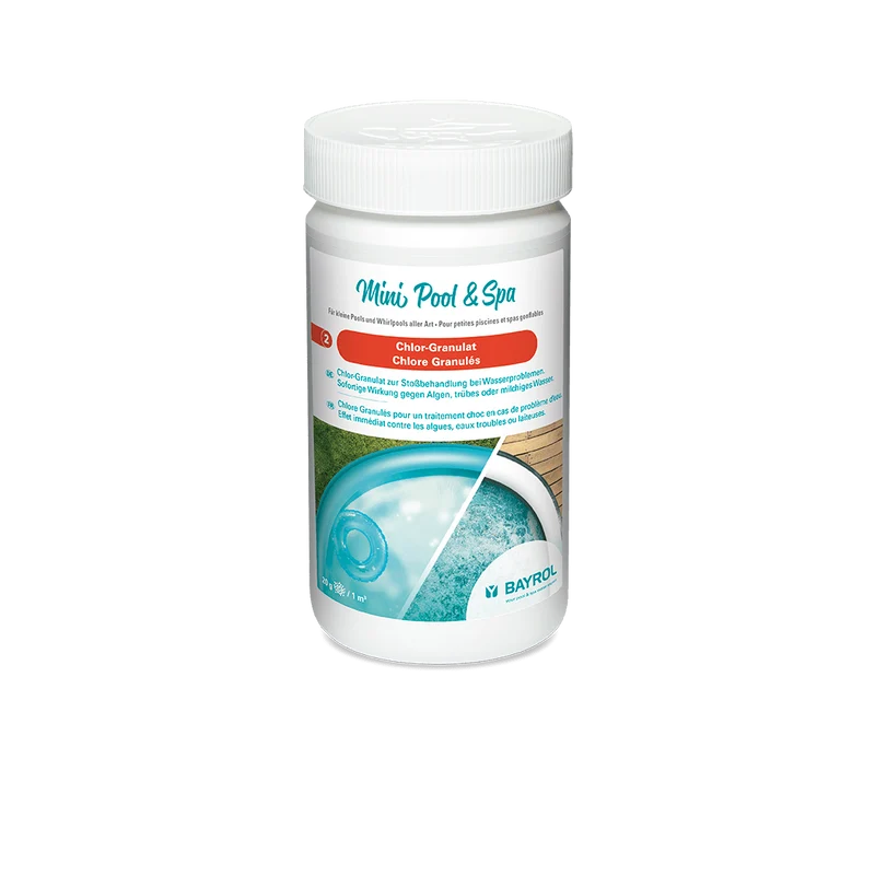 BAYROL Mini Pool & Spa Cloro Granulare 1 kg per trattamento d'urto in caso di problemi d'acqua | Confezione (1 kg)