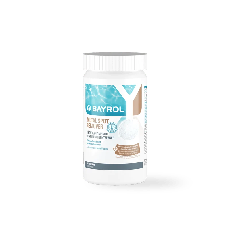 BAYROL Metal Spot Remover 0,8KG Rimuove efficacemente macchie di ruggine e residui metallici | Bottiglia (800 g)