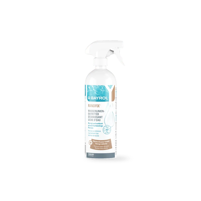 BAYROL Randfix Spray 0,7L elimina rapidamente e in modo affidabile i bordi di sporco e grasso | Bottiglia (700 ml)