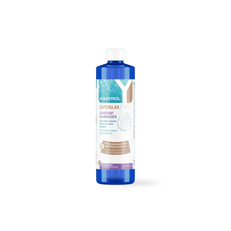 BAYROL Superklar 0,5 L Concentrato liquido con effetto chiarificante | Bottiglia (500 ml)