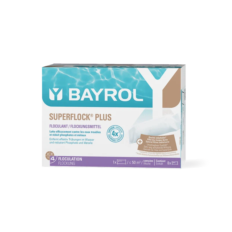 BAYROL Superflock Plus 1 kg«Bestseller flocculante piscina per filtro a sabbia | Cartuccia (1 kg)