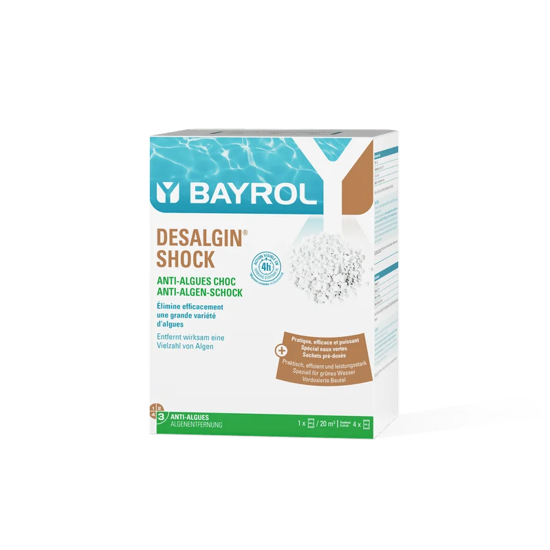 BAYROL Desalgin® SHOCK 1,6 kg Antialghe sotto forma di granulato di cloro | Confezione (1600 g)