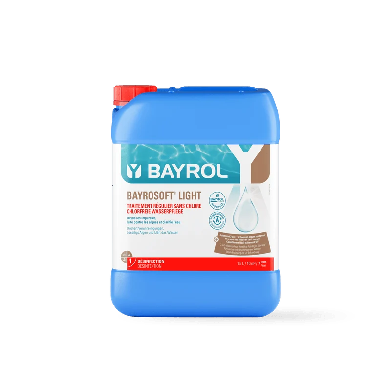 BAYROL Bayrosoft® Light 20 L a base di ossigeno attivo per la disinfezione | Tanica (20 l)
