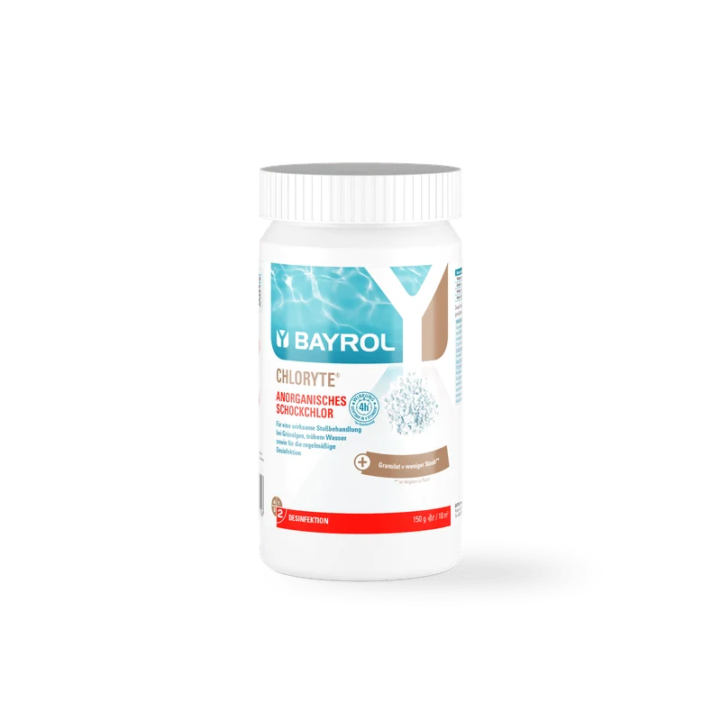 BAYROL Chloryte® Granuli di cloro inorganico con un contenuto di cloro attivo del 70%.