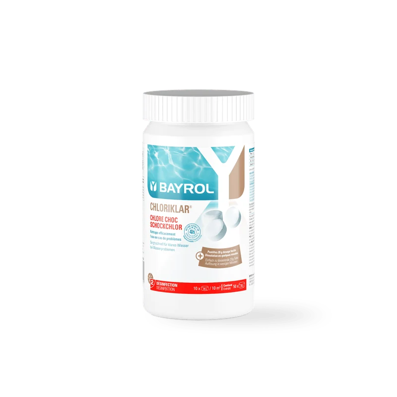BAYROL Chloriklar® da acido tricloroisocianurico ad alto contenuto di cloro attivo