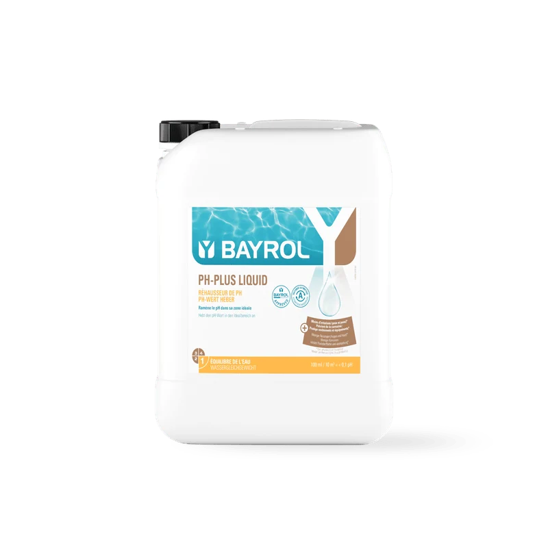 BAYROL pH-Plus liquido 20 L concentrato per aumentare il valore del pH per sistemi di dosaggio | Tanica (20 l)