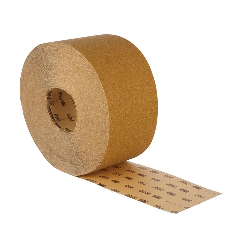 Rullo abrasivo in carta 3M™ 255P, 115 mm x 50 m, P60, senza rivestimento FreCut™ | Confezione (1 rotolo)