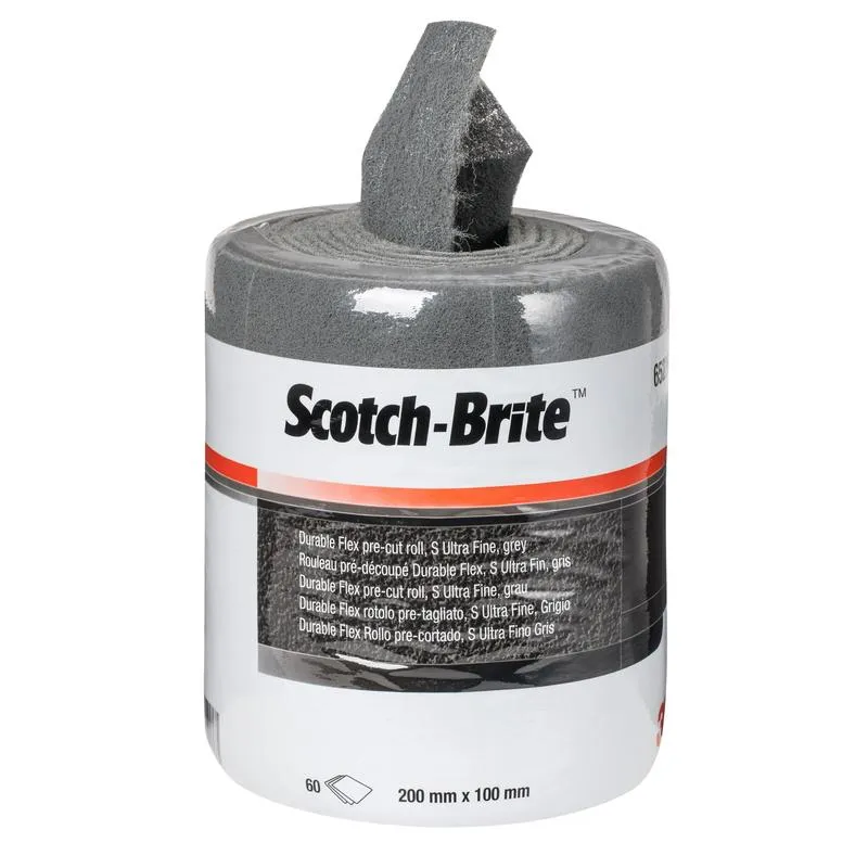 Rotolo in tessuto non tessuto Scotch-Brite™ Sustainable Flex DF-RL, 100 mm x 10 m, SiC UFN | Confezione (1 rotolo)