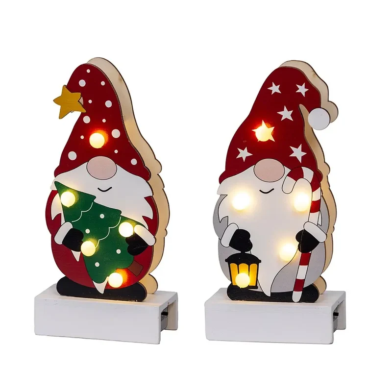 Kaemingk Gnomo In Legno Led 18 Cm Assortiti