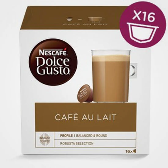 Café au lait Dolce Gusto 16 Capsule