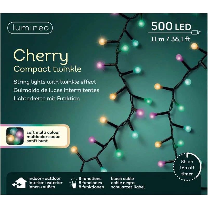 Kaemingk Luci Led Ciliegia Scintillant Ass 1100 Cm